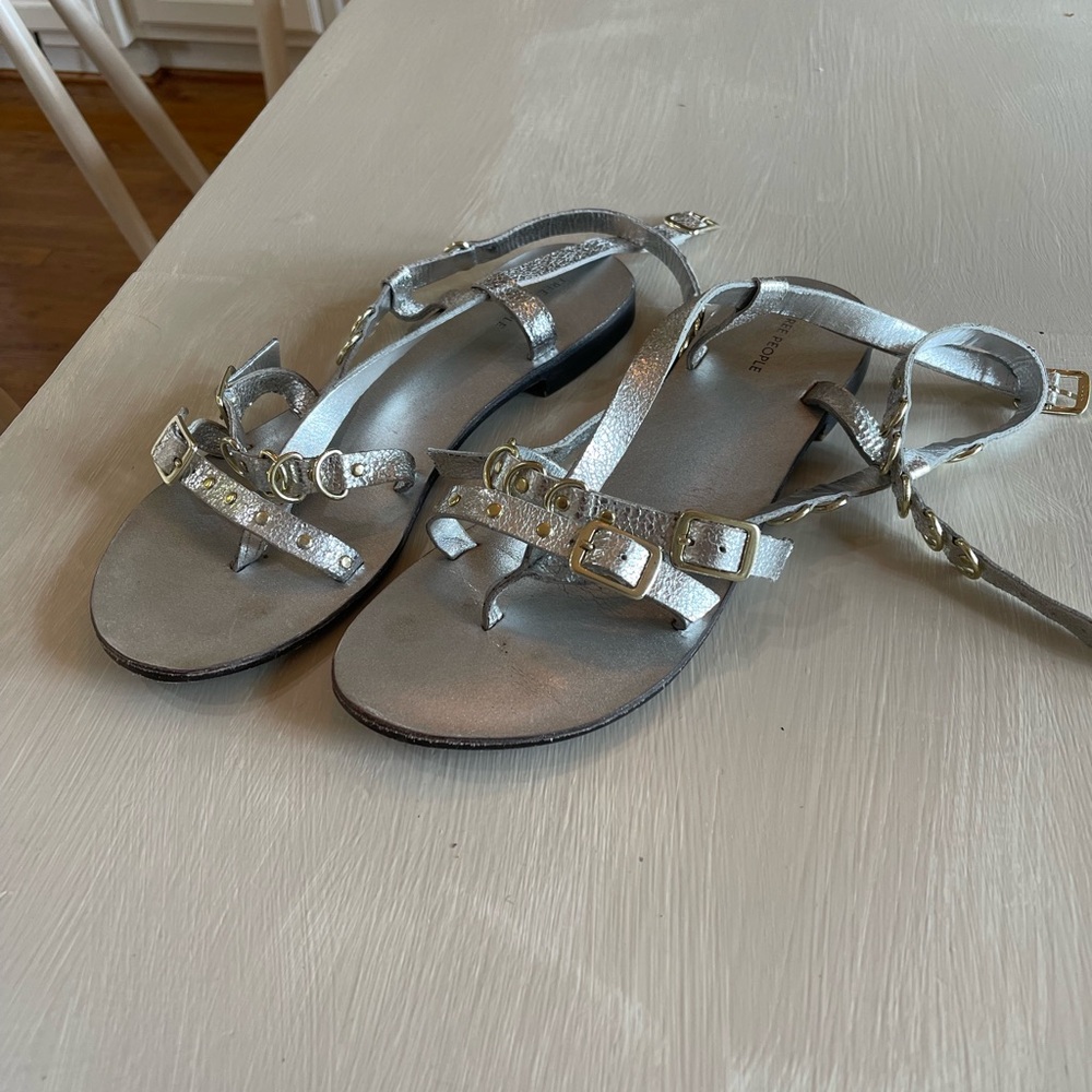 Silver Free People Sandals